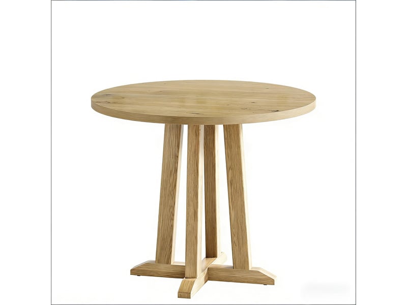  Table à manger ronde,80x80x75 cm,pour 2 à 4 personnes,bois,marron  - Conforama A