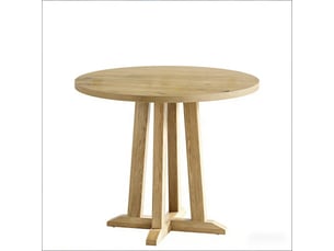 Table à manger ronde,80x80x75 cm,pour 2 à 4 personnes,bois,marron