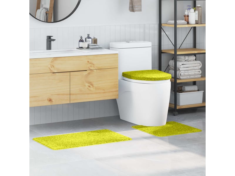  Ensemble de tapis de bain antidérapants 3 pc vert 50 x 80 cm pp cf64758  - Conforama B