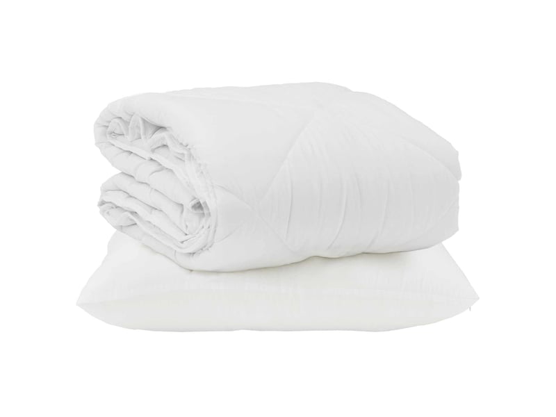  Duvet d'été simple avec oreiller 2 pcs - couette blanc microfibre  - Conforama A