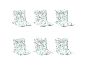 Lot de 6 coussins d'extérieur, coussins de chaise tissu motif à feuilles fines cf56441
