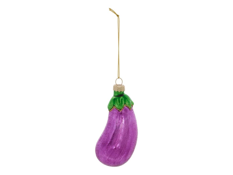  Suspension de sapin aubergine en verre violette 9 cm  - Conforama A