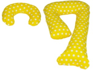 Ensemble coussins prepost natal usages multiples confortable pois de jaune