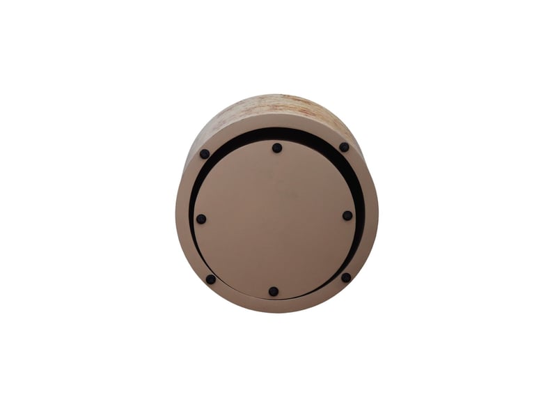  Table basse lot de 2 tables emboîtables 2 pièces forme ronde moderne bois format compact table d'appoint tambour effet loupe naturelle  - Conforama D