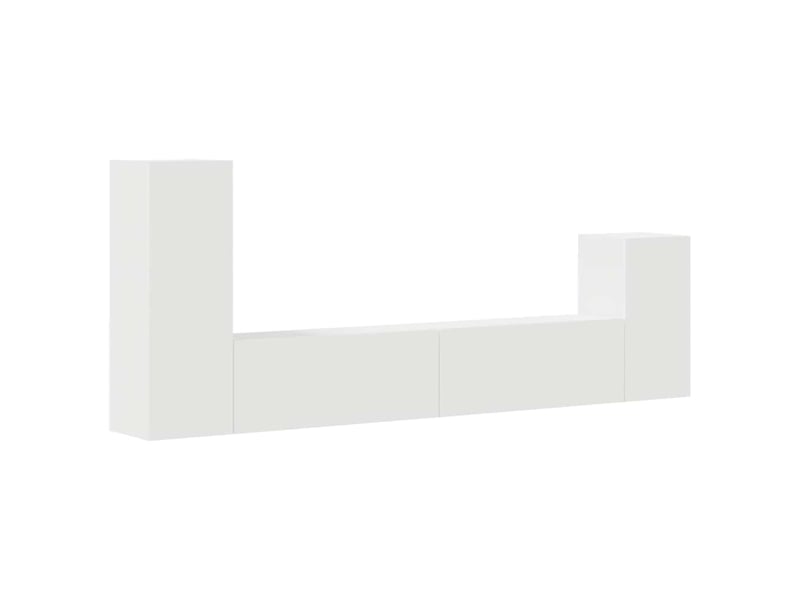  Ensemble de meubles tv 4 pcs blanc bois d'ingénierie shl78341  - Conforama A