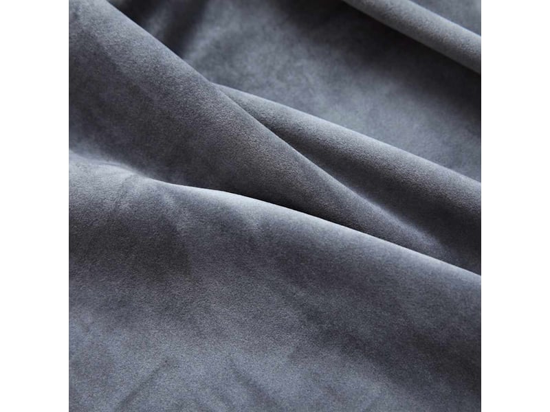  Rideau occultant, rideau black-out et anneaux métal velours anthracite 290x245 cm cf43980  - Conforama C
