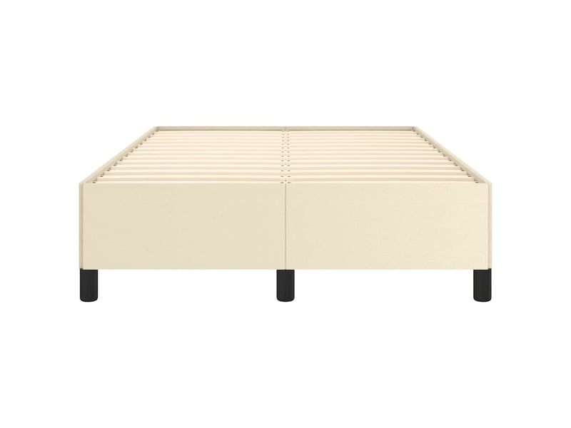  Lit double- lit adulte -  cadre de lit sans matelas crème 120x190 cm similicuir  - Conforama D