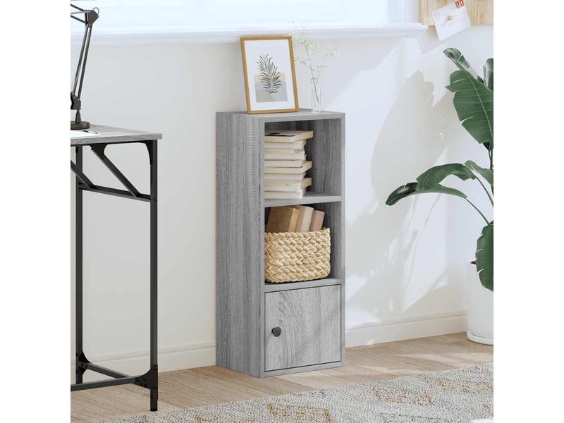  Bibliothèque, meuble de rangement salon sonoma gris 31x24x77 cm bois d'ingénierie  - Conforama C