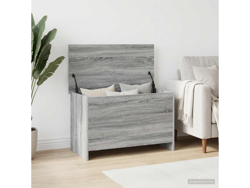  Coffre de rangement avec stockage sonoma gris 80x40x50 cm  - Conforama D