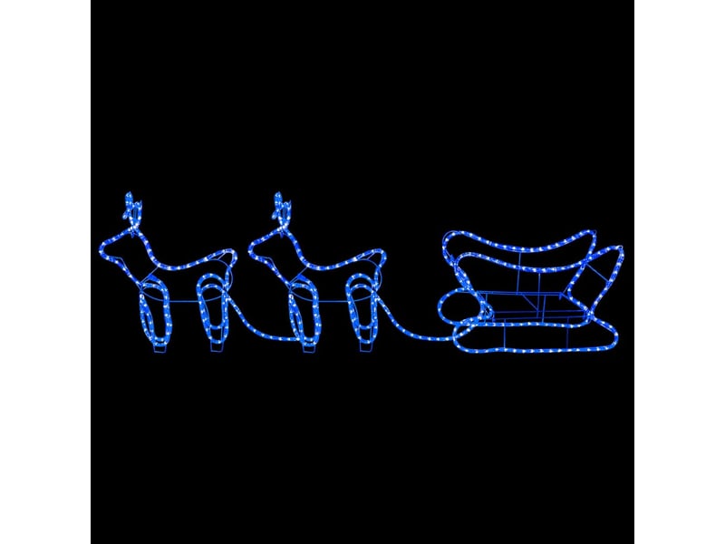  Décoration de noël d'extérieur renne et traîneau 576 led  - Conforama D