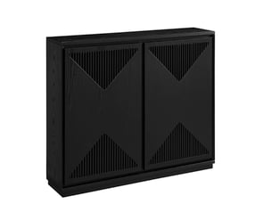 Buffet 2 porte(s)  0 tiroir(s) WISHDOR  - 99 cm coloris noir 