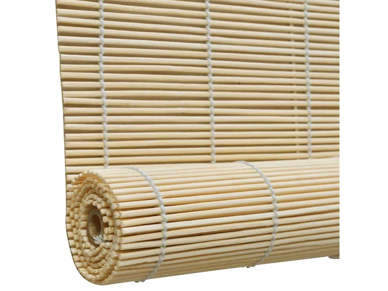Store enrouleur, store roulant en bambou 80x220 cm naturel cf47442 - Conforama E