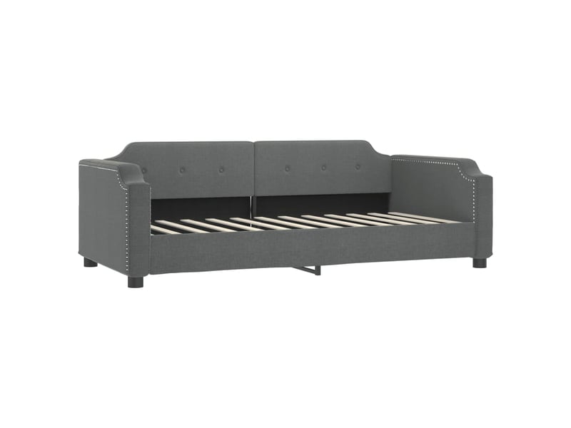  Lit simple- lit adulte -  lit de jour avec gigogne sans matelas gris foncé 100x200 cm  - Conforama D