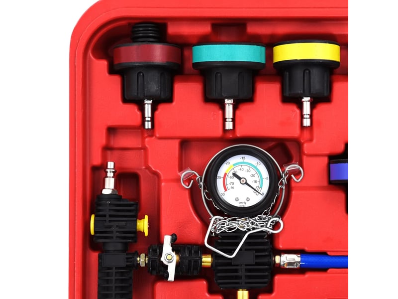  Testeur de pression pour refroidissement et bouchon 28 pièces 02_0004127  - Conforama D