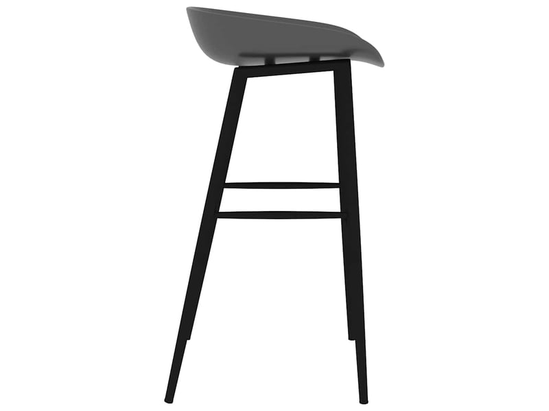  Lot de 4 chaises de bar, tabourets hauts gris cf29491  - Conforama D