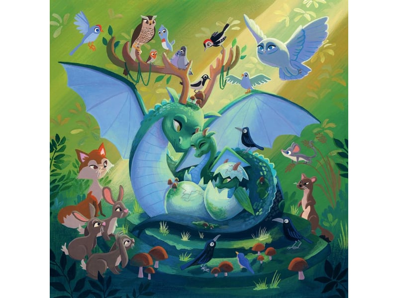  Puzzles 3x49 p - licorne, dragon et fée 05181 - Conforama D