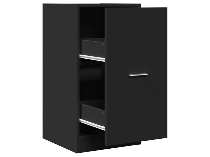  Meuble de rangement, armoire d'apothicaire noir 40x41x77,5 cm bois d'ingénierie  - Conforama A