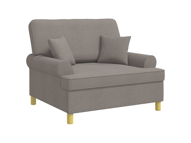 Vidaxl fauteuil xxl avec coussins taupe tissu - Conforama A
