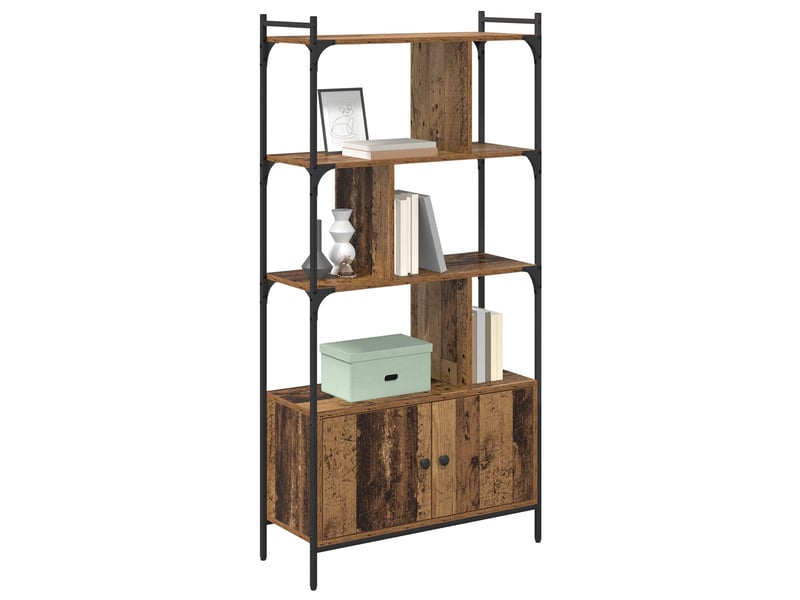  Bibliothèque 6 niveaux, armoire à livres 76,5 x 30 x 154,5 cm bois d'ingénierie shl4556  - Conforama C