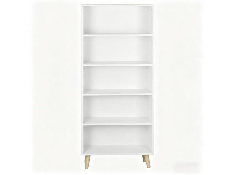  Bibliothèque 5 compartiments en mélaminé blanc 60 x 24 x 144 cm T5828P511092 - Conforama A