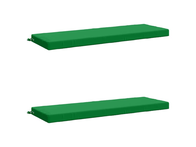  Lot de 2 coussins de banc, coussins d'assise soest 100 % polyester vert cf57542  - Conforama A