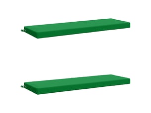 Lot de 2 coussins de banc, coussins d'assise soest 100 % polyester vert cf57542