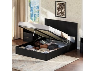 Lit coffre 160x200 cm coloris noir
