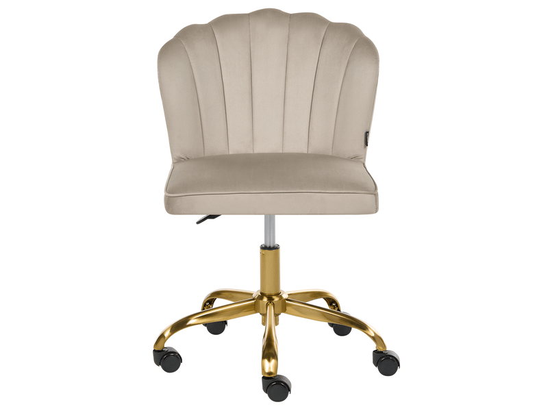 Chaise de bureau valticello velours taupe - Conforama D