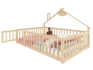 Lit simple 90x190 cm HAVRYA coloris naturel