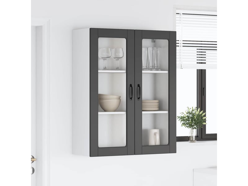  Meuble mural de cuisine | armoire de cuisine noir 80x31x100cm shl7158  - Conforama D