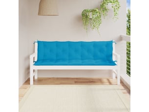 Lot de 2 coussins de banc de jardin, coussins d'assise bleu clair tissu oxford cf58638