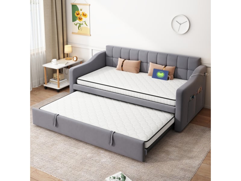  Matelas à ressorts 90x190 cm, épaisseur 10 cm, fermeté h3, blanc  - Conforama B