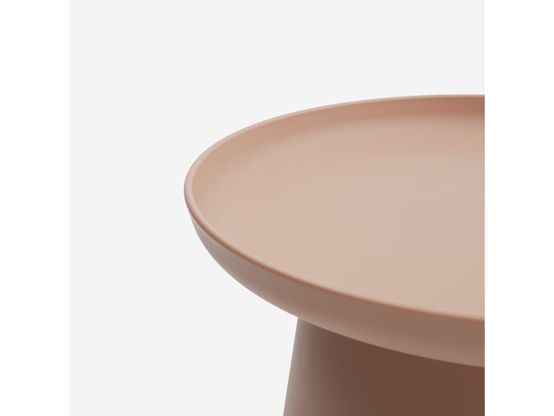  Petite table basse ronde en polypropylène d'intérieur et extérieur krk - rose  - Conforama D