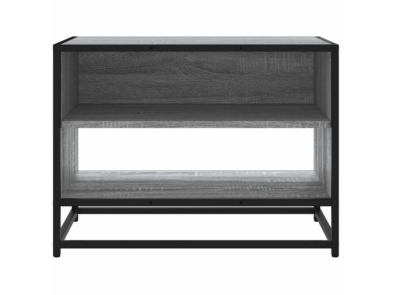  Meuble tv - banc tv - meuble de rangement sonoma gris 61x40x46 cm bois d'ingénierie et métal  - Conforama D