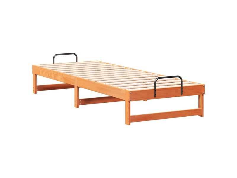  Lit simple- lit adulte -  cadre de lit marron 80 x 200 cm pin massif  - Conforama C