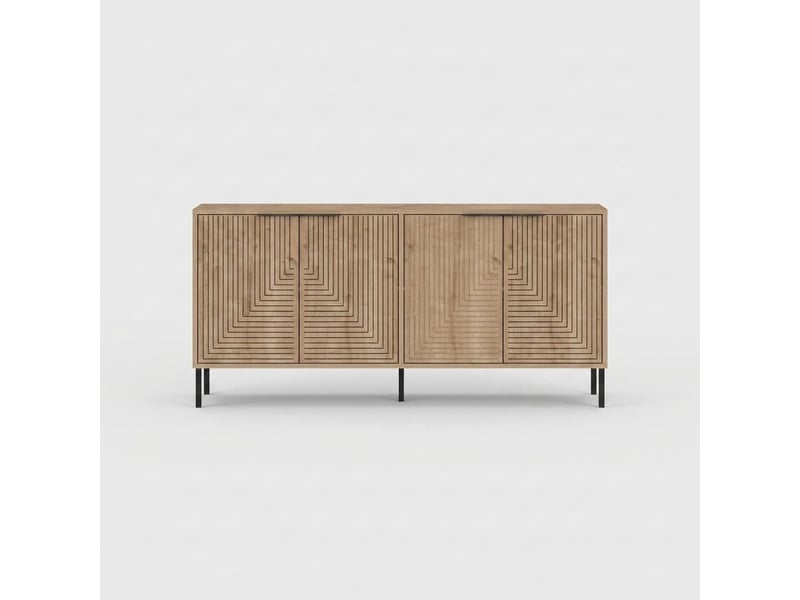 Buffet console design avec étagères et portes lurea - Conforama C