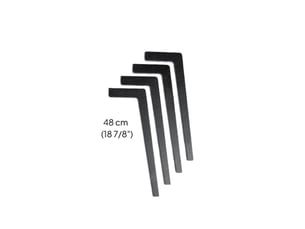 Pieds de table tulla, noir, longs