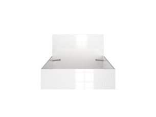 Lit coffre 140x190 cm <strong></strong>  <strong>TITAN</strong> coloris Blanc brillant