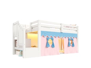 Lit mezzanine 90x200 cm <strong>MODENUIT </strong> <strong></strong> coloris blanc