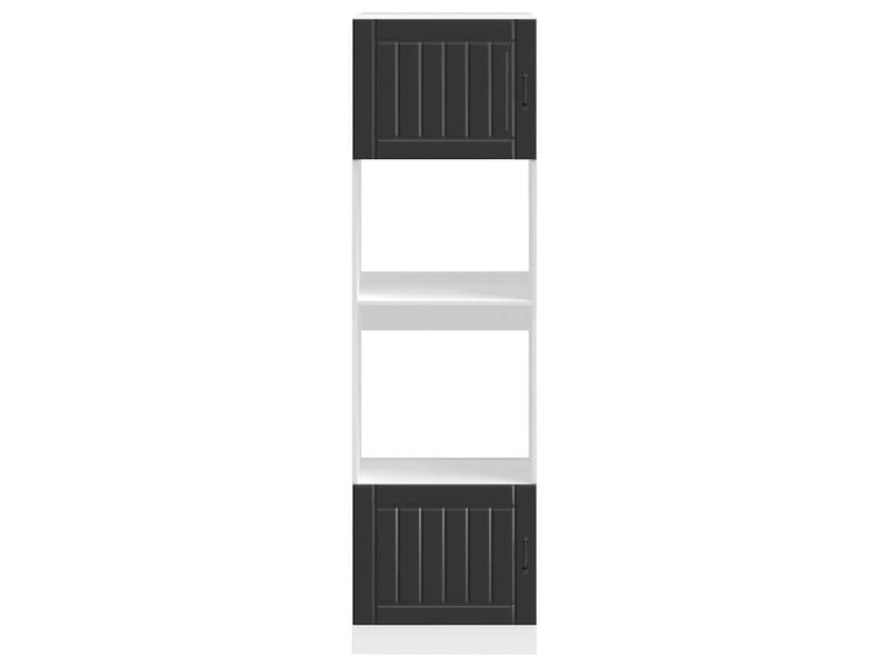  Meuble de rangement, armoires de four lucca bois d'ingénierie noir  - Conforama D