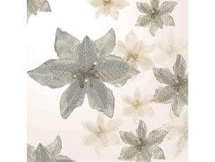 Poinsettias pailletés de noël, fleurs artificielles pailletées pour mariage, nouvel an, noël, espagne, décoration