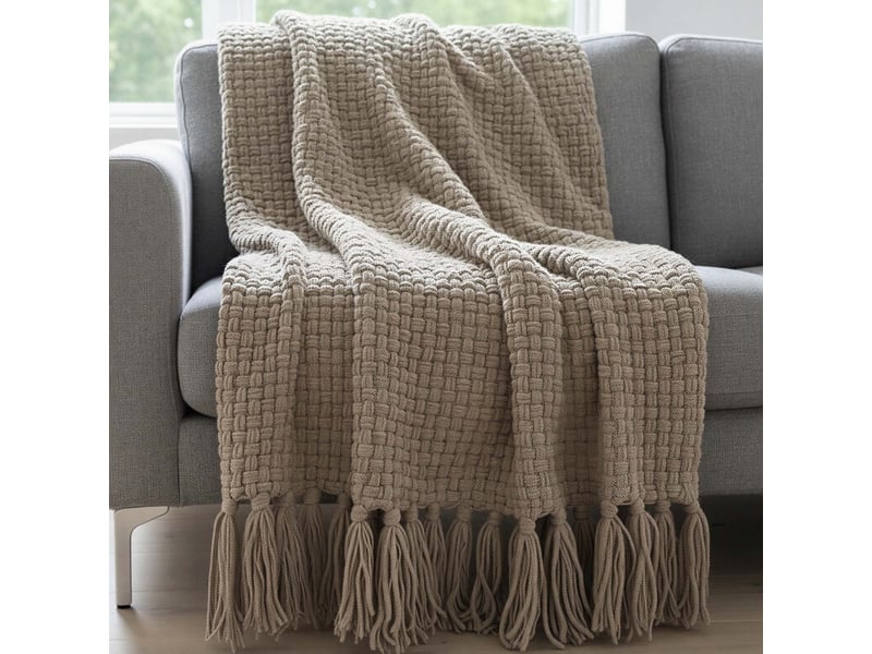  Plaid 140x200 cm goa beige, par soleil d'ocre  - Conforama B