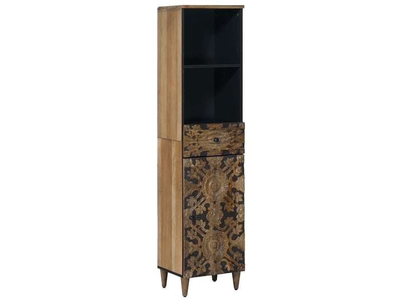  Armoire de salle de bain, cabinet de salle de bain marron 38 x 33 x 160 cm cf65097  - Conforama B