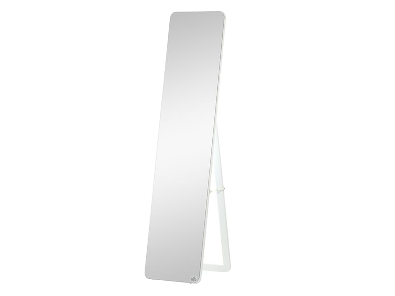  Miroir sur pied et mural pliable en pin et mdf blanc 37 x 43 x 156 cm  - Conforama B
