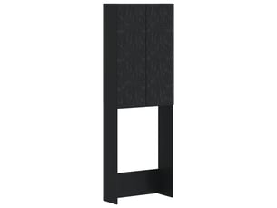 Armoire de toilette, meuble de toilette delft noir 66x25.5x190 cm