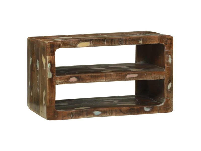  Meuble tv - banc tv - meuble de rangement 60 x 32 x 36 cm bois massif de récupération  - Conforama A