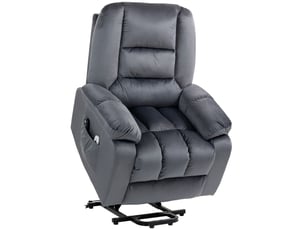 Fauteuil relax électrique   Velours gris
