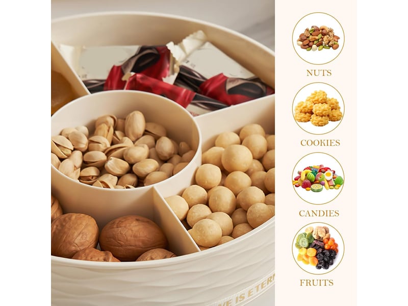  Boîte à collations moderne et luxueuse avec couvercle – plateau organisateur élégant pour fruits secs, noix et friandises, idéal pour le salon ou OGS005631LL - Conforama D