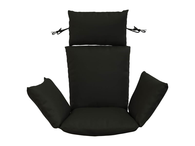  Coussin pour balançoire de chaise d'œuf, coussin d'intérieur et d'extérieur adirondack putten 100 % polyester noir 60 x 145 x 10 cm cf50072  - Conforama C