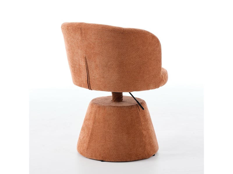  Tabouret de bar pivotant de1878og terracotta réglable en hauteur avec revêtement chenille 360°  - Conforama E